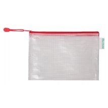 Opbergtas Tarifold met rits 235x165mm PVC rood
