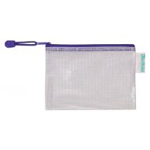 Opbergtas Tarifold met rits 175x125mm PVC blauw
