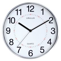 Wandklok Unilux Aria Ø 28.5cm zilvergrijs/wit