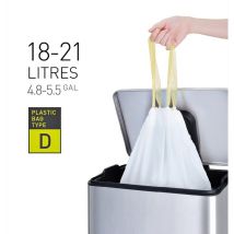 Afvalzak EKO MDPE type D met trekband 55x55cm 18-21L wit rol à 20 stuks