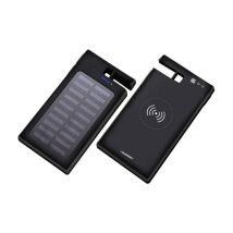 DRAADLOZE POWERBANK OP ZONNE-ENERGIE 8000 mAh - MET ZUIGNAPPEN