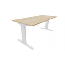 Recht bureau - 200 x 90 cm - Wit - Eiken licht