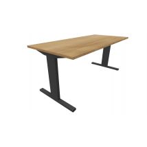 Recht bureau - 200 x 90 cm - Zwart - Toscaans noten