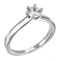 Laura Diamant Ring 750/- Weißgold 1 Brillant 0.50 ct. Lupenrein oder SI - Expert...