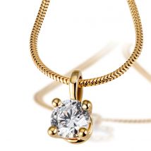 Jana Diamant Collier 750/- Gelbgold 1 Brillant 1.00 ct. Lupenrein oder SI - Expe...