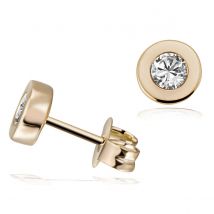 Stella Diamant Ohrstecker Paar 585/- Gelbgold 1 Brillant zus. 0.50 ct. VS/G