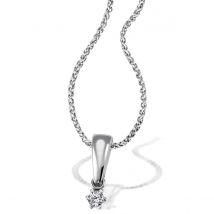 Damencollier Solitär 333 Weißgold 1 Brillant 0.05 ct.