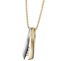 Damencollier Classic 585 Gelbgold 3 Brillanten 0.03 ct.