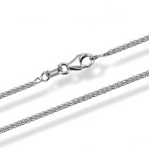 Zopfkette Halskette Weissgold 585/- Stärke 1,2 mm