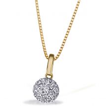 Collier Halskette 585 Gelbgold Venezianerkette 21 Brillanten zus. 0,25 ct.