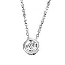 Collier Jasmin 375 Weißgold 1 Brillant 0,10 ct.