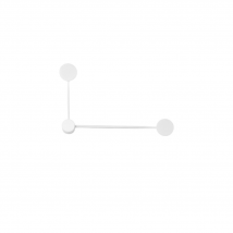 Lampada da parete Eclipsia bianca - 325x520x64mm 2xGX53 - Applique in metallo due bracci - Braccio lungo a destra