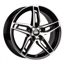 DBV 5DS 005 schwarz glänzend frontpoliert 7.0Jx17 5x114.3 ET40