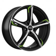 RONAL RONAL R62 GREEN jetblack-matt-frontkopiert 7.5Jx18 5x112 ET51