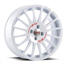 OZ SUPERTURISMO WRC race white + red lettering 7.0Jx17 4x108 ET42