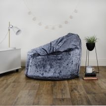 Designer Crushed Velvet Bean Bag Chair