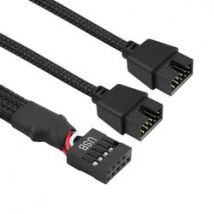 Compatible Splitter USB 9 Broches vers 2x USB 9 Broches