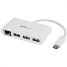 StarTech 3 Port USB C Hub w/GbE - C to A USB 3.0