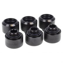 Alphacool Pack 6x Raccord de compression G1/4 16mm noir