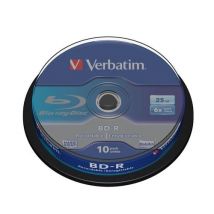 Verbatim BD-R/25GB 6xspd Single Layer Spindle 10p