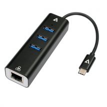 V7 USB-C TO RJ45 PLUS 3 X USB PORT