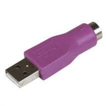 StarTech Adaptateur PS/2 vers USB  - Adaptateur de rechange pour clavier - PS2 (F) vers USB A (M) Violet