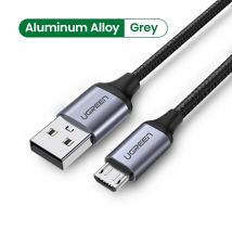 UGREEN Câble Micro USB vers USB 2.0A/Tressé/1m/Noir