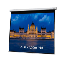 Kimex International Ecran de projection motorisé 2.0x1.5m 4:3