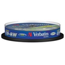 Verbatim CD-RW 8-12X 10PK SPINDLE 700MB DATALIFE PLUS
