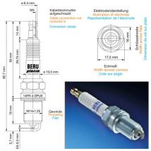 Beru Industrial Spark Plugs 14 FR-4 DPU0 - 14FR-4DPU0 (0004350905) Z189