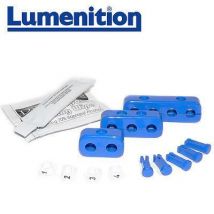 EZK41B - Lumenition Blue - 4 Lead Set Markers & Clamps - Ignition Lead Numbe