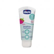Chicco Dentifricio alla Fragola 50ml - Formulato con Fluoro per Bambini dai 12 Mesi+