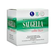 Saugella Cotton Touch Assorbenti Notturni, Pacco da 12 Pezzi