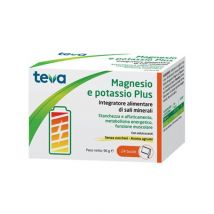 Magnesio e Potassio Plus - 24 Bustine Aromatizzate agli Agrumi, Senza Zucchero