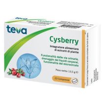 Cysberry Teva - Integratore di Salute Urinaria da 20 Compresse