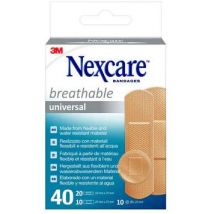 Nexcare 3M Cerotti Traspiranti Universali Assortiti, Confezione da 40 Pezzi