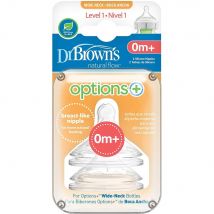Dr Brown&#039;s - Options+ Level 1 Teats 0m+ (2 Pack)
