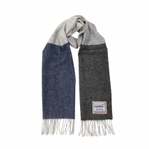 Heritage Traditions - Wool Colour Block Scarf - Charcoal Grey