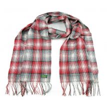 Glencroft - 100% Cashmere Red and Grey Plaid Stole