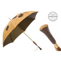 Pasotti - Luxury Umbrella with Hand Applied Sunflowers and Swarovski® Handle, Double Cloth