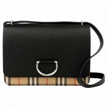 Burberry The D-Ring Medium Bag in Leather with Vintage Check Motif