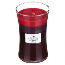 WoodWick - Trilogy Sun Ripened Berries Large Hourglass Jar Candle (Wax candle has imprint)
