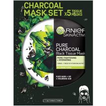 Garnier - Charcoal and Algae Purifying Tissue Mask 5pack