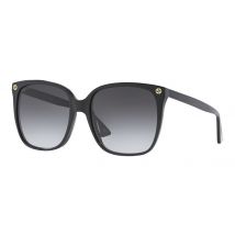 Gucci - GG0022S-001 Square Sunglasses, Matte Black/Grey Gradient 57mm