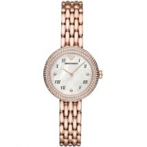 Emporio Armani - Ladies Crystal Bracelet Strap Watch Rose Gold/Mother of Pearl (AR11355)