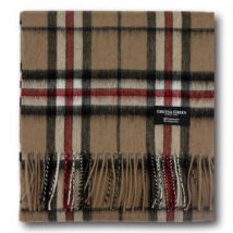 Gretna Green - 100% Lambswool Scarf in Camel Thomson