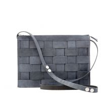 Eduards - Nver Small Leather Shoulder Bag in Oily Navy