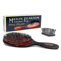 Mason Pearson Large &#039;Popular&#039; Bristle &amp; Nylon Hair Brush with Cleaning Brush HBBN1