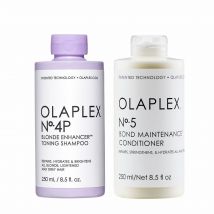 Olaplex - Blonde Toning Shampoo No.4P &amp; Bond Conditioner No.5 Duo