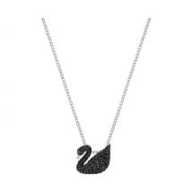 Swarovski Iconic Swan Small Pendant, Black, Rhodium Plating